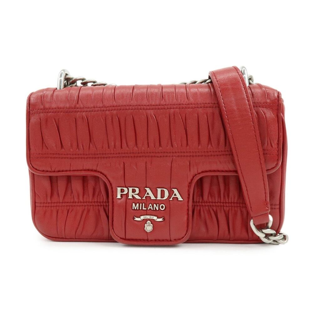 Prada Nappa Leather Flap Red